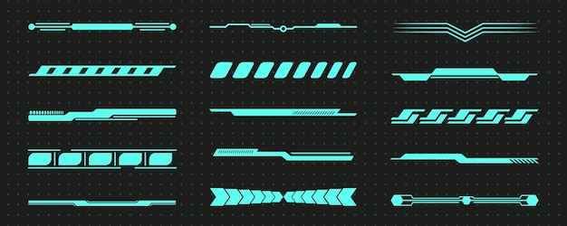 Retro 90s futuristic game hud element set psychedelic groovy interface decoration aesthetic