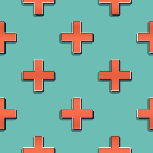 retro crosses pattern, abstract geometric background in 80s, 90s style. geometrical simple illustration