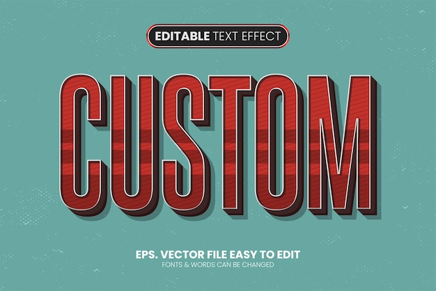Retro editable Text Effect