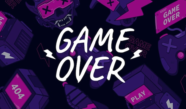retro game background neon light
