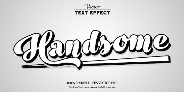 Retro text effect editable color text style