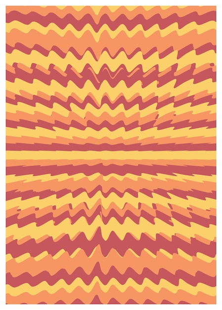Retro twisted distorted groovy hippie background Waves swirl stripe ray twirl psychedelic style