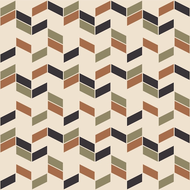 Retro zig zag seamless patten in Scandinavian style