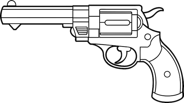 revolver vector graphics illustration eps source file format lossless scaling icon design