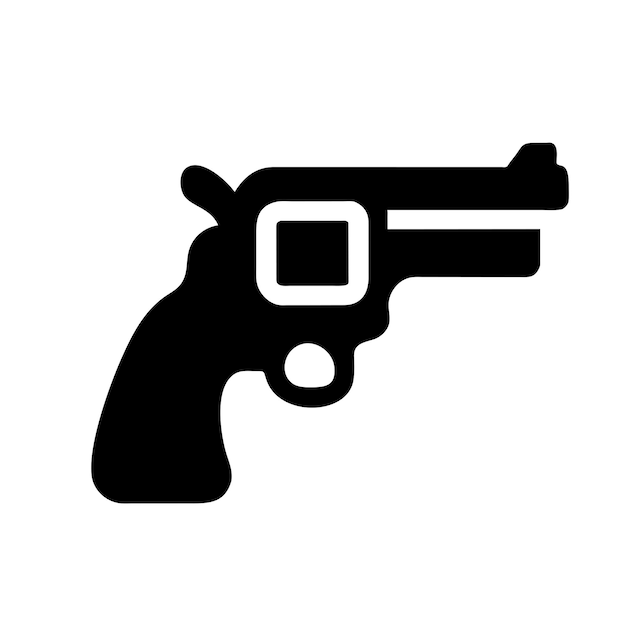 revolver vector graphics illustration EPS source file format lossless scaling icon design