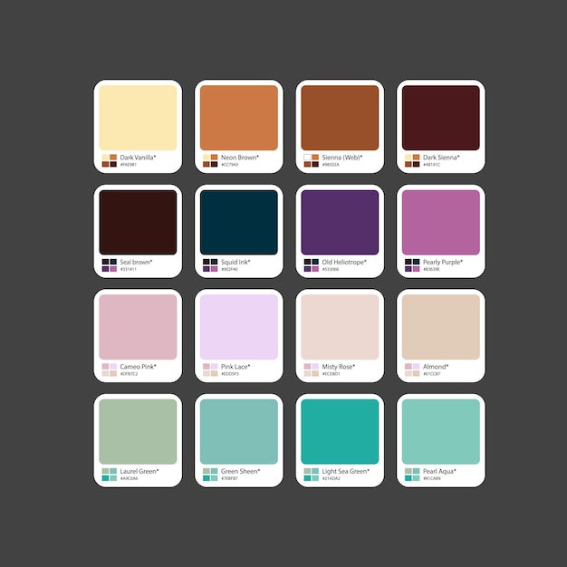 rgb soft vibrant color palette for ui_ux design with hex