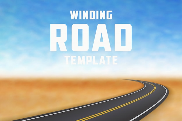 road in perspective. highway landscape template