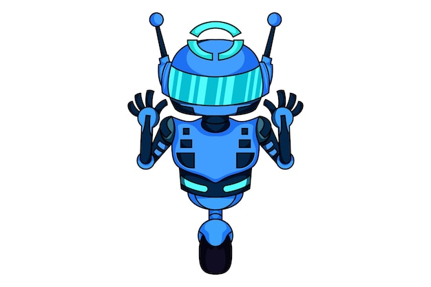 robot assistant character design illustration