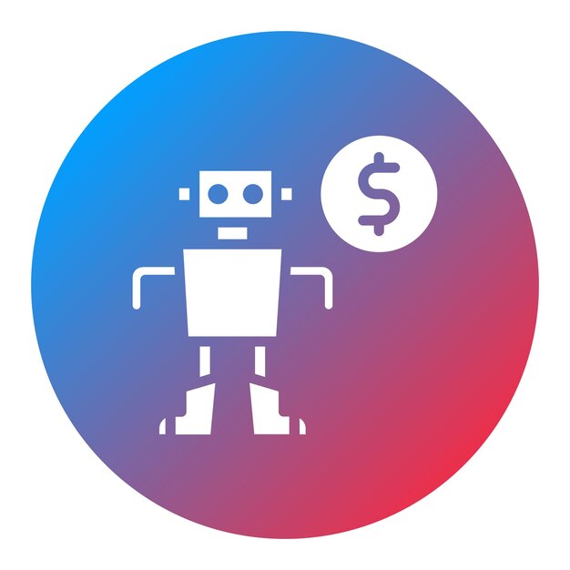 Robot Cost icon vector image Can be used for Robotics