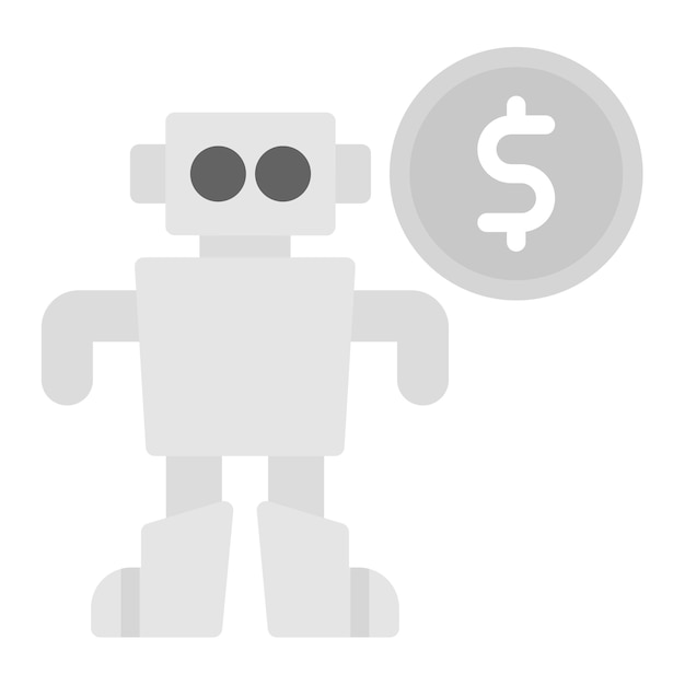 Robot Cost icon vector image Can be used for Robotics
