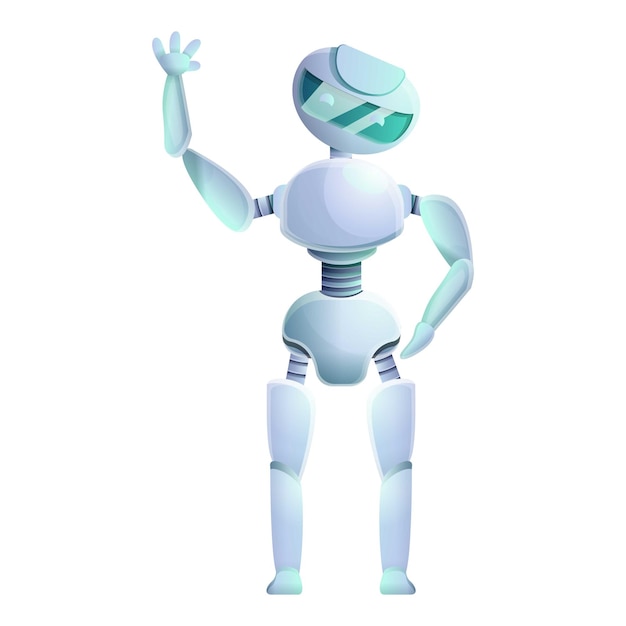 robot humanoid icon cartoon of robot humanoid vector icon for web design isolated on white background