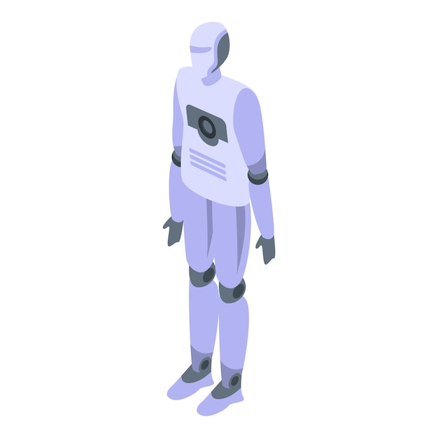 robot humanoid icon isometric of robot humanoid vector icon for web design isolated on white background
