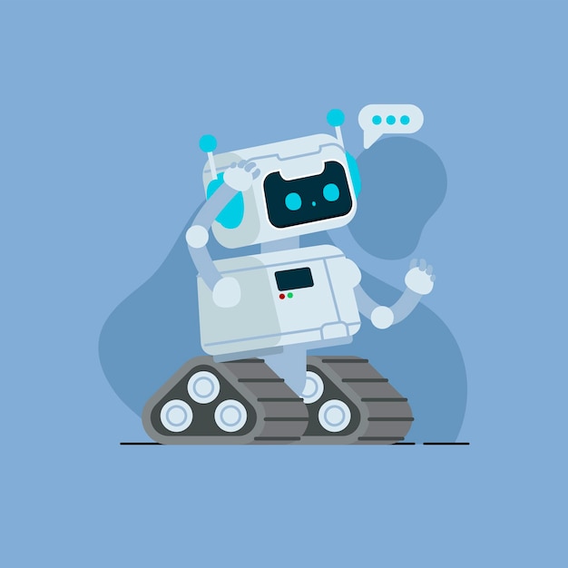robot mascot character vector ai robot