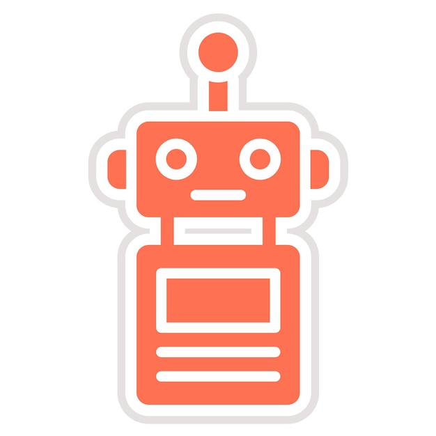 Robot Vector Icon Design Illustration