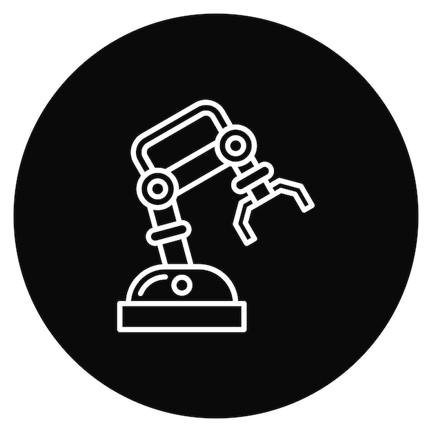 robotic arm icon vector image can be used for engineering