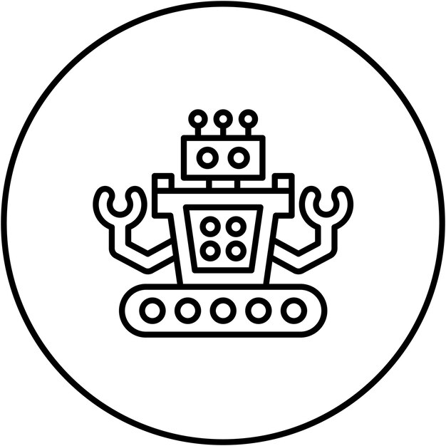robotics icon vector image can be used for artificial intelligence
