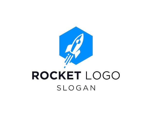 Rocket logo design created using the Corel Draw 2018 application with a white background