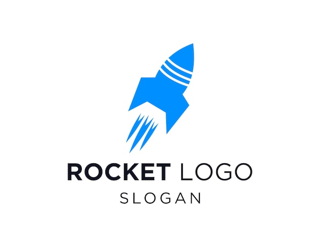 Rocket logo design created using the Corel Draw 2018 application with a white background