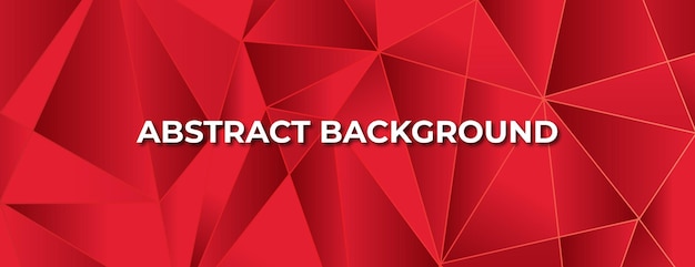 Rød Abstrakt Geometrisk Trekant Polygon Bakgrunn