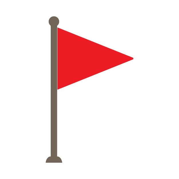 Rødt flaggikon