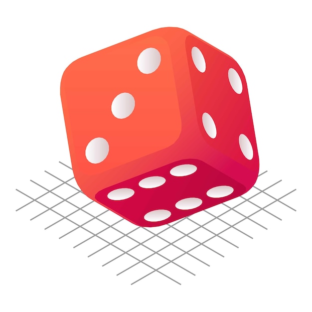 roll dice icon isometric of roll dice vector icon for web design isolated on white background