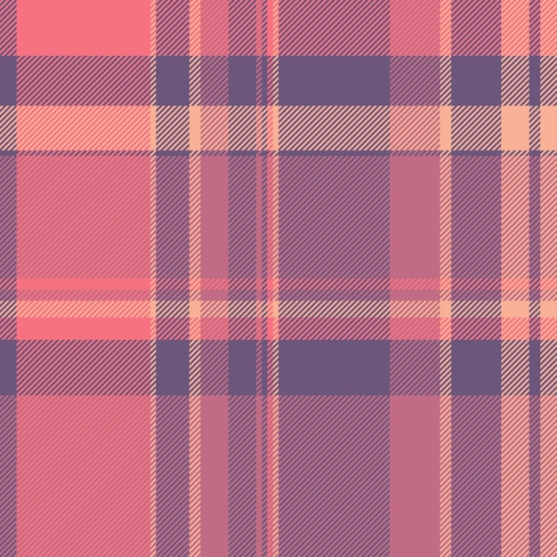 romantic plaid pattern tartan winter check textile seamless stroke background vector fabric texture in red and violet colors