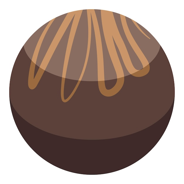 Round chocolate candy covered in brown chocolate drizzle