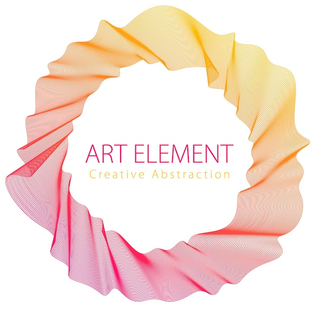 round frame of flowing smoke. vector abstract artistic beautiful background with copy space for text. isolated over white background.