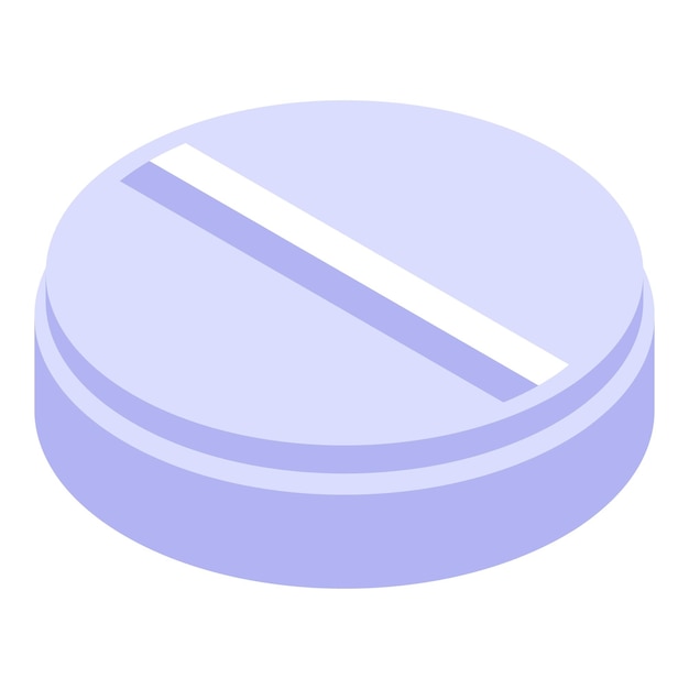 round pill icon isometric of round pill vector icon for web design isolated on white background