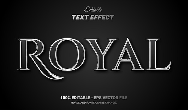 royal editable text effect