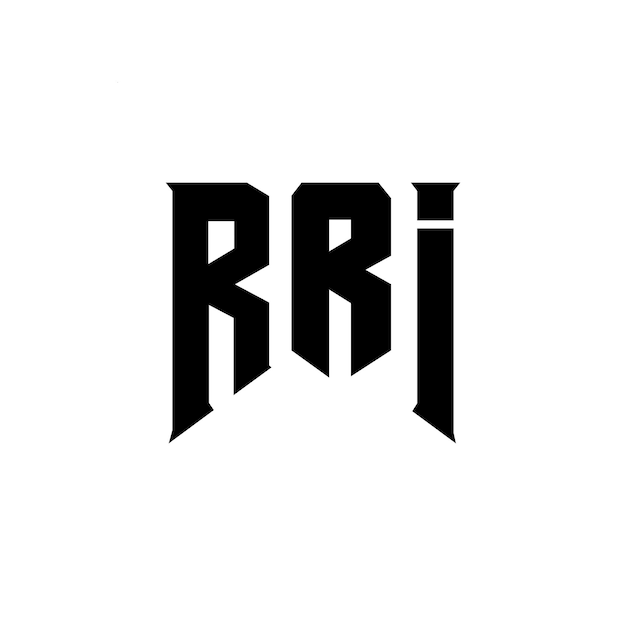 RRI letter logo design for technology company RRI logo design black and white color combination RRI logo RRI vector RRI design RRI icon RRI alphabet RRI typography logo design
