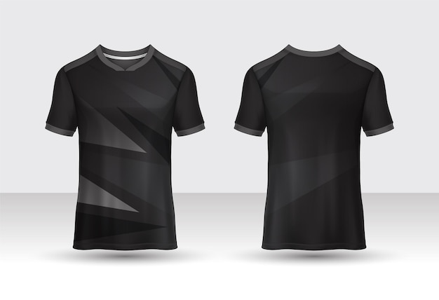 Running sport jersey design with black and gray color