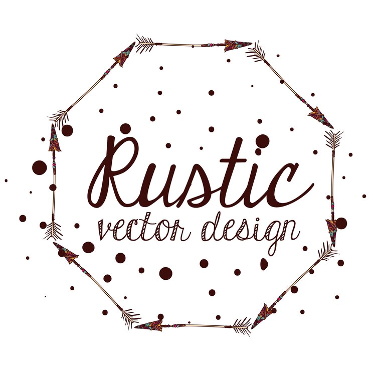 Vektor rustic style design