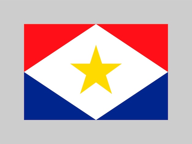 Saba flag official colors and proportion Vector illustration