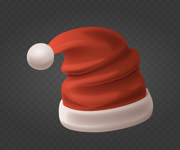 Santa Claus Hat Featured On A Transparent Background Perfect For Christmas Themes And Festive Decor
