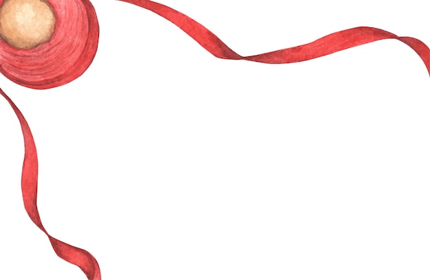 Satin ribbon roll red color and long ribbon