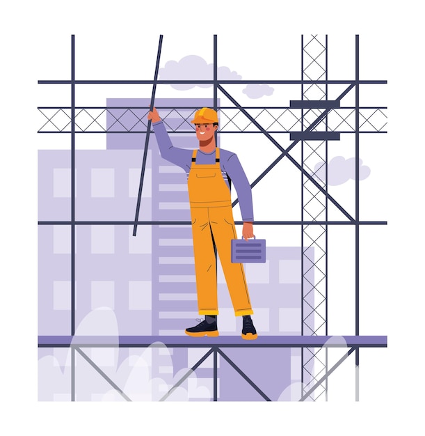 scaffolding worker concept
