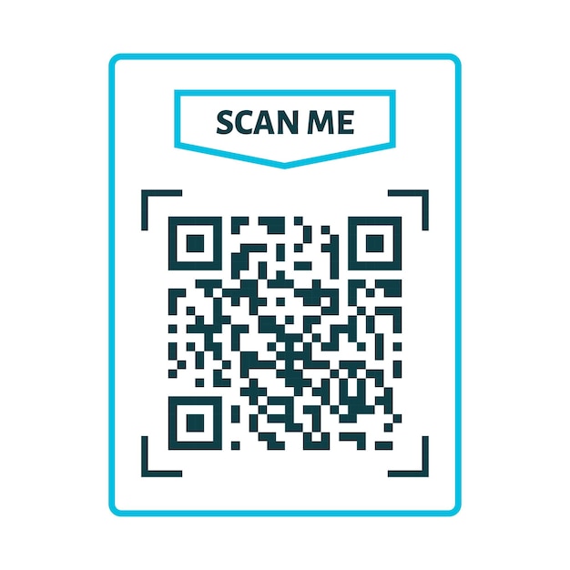 Scan me QR code design QR code for payment text transfer with scan me button Vector illustration