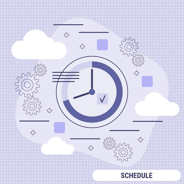 schedule flat design style vector concept illustration