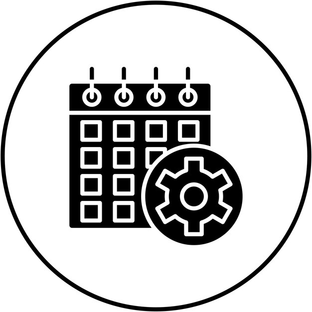 schedule icon vector image can be used for project management