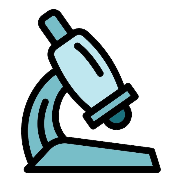 science microscope icon outline science microscope vector icon for web design isolated on white background