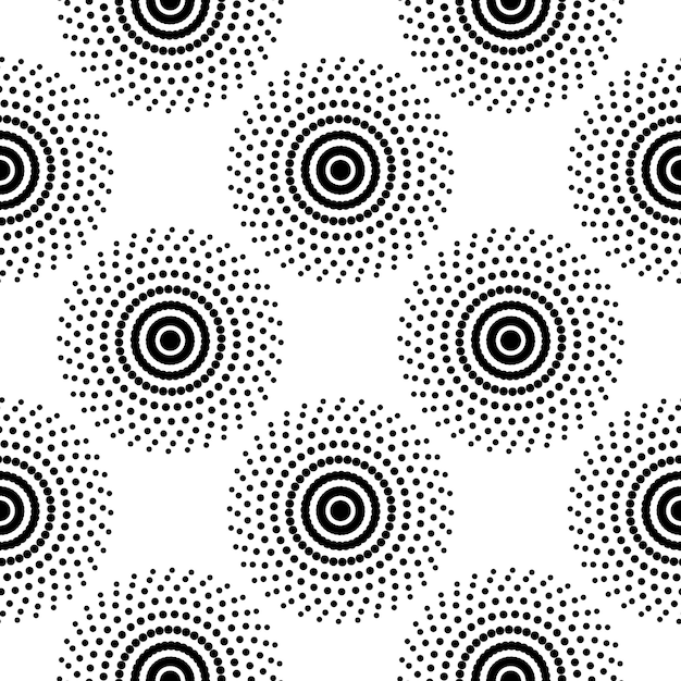 screen printing seamless pattern. radiant abstract vortex. circular pattern. pop art round halftone.
