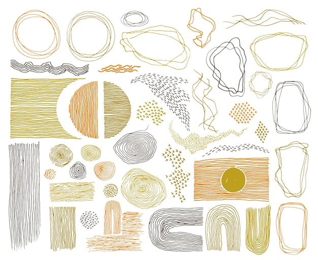 scribble frames lines and dots texture backgrounds vector colle