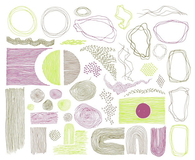 scribble frames lines and dots texture backgrounds vector colle