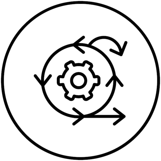Scrum vector icon illustration of Project Management iconset