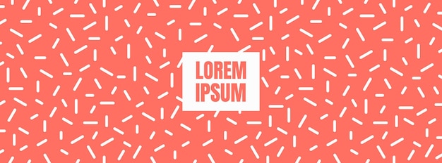 seamless abstract colorful in living colors coral memphis style flat line pattern background vector