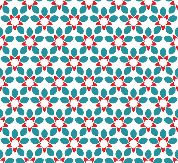 Seamless abstract floral pattern symmetry modern style