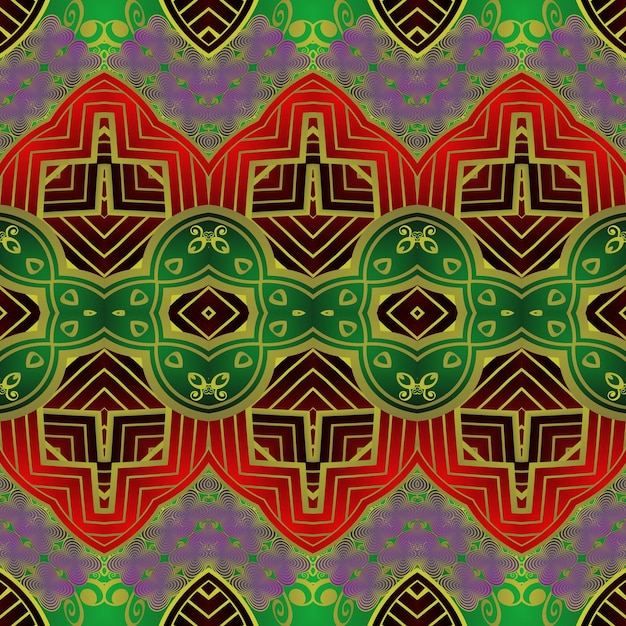 Seamless background pattern with a variety of multicolored lines