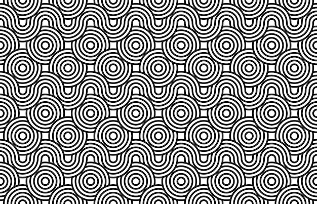 Seamless circular wave pattern for background Chinese and Japanese rounded wave pattern background