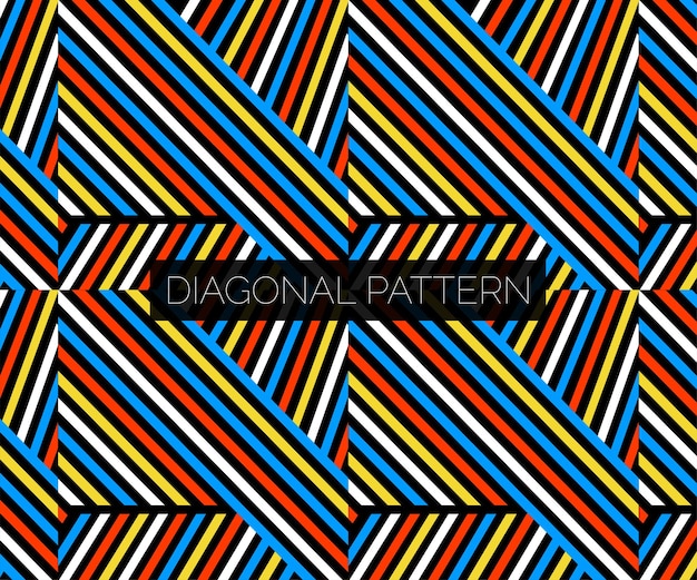 seamless colorful diagonal pattern texture design vector